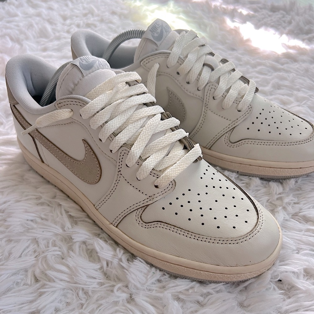 Air Jordan 1 Low '85 OG Custom Vintage ‘Neutral Grey' Sneakers, Size 10 - Picture 3 of 16